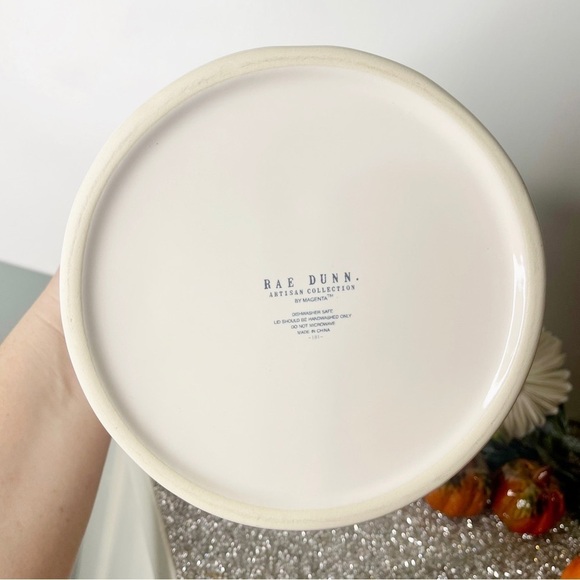 Rae Dunn Halloween Tricks and Treats White Cookie Jar Canister New - Picture 9 of 9